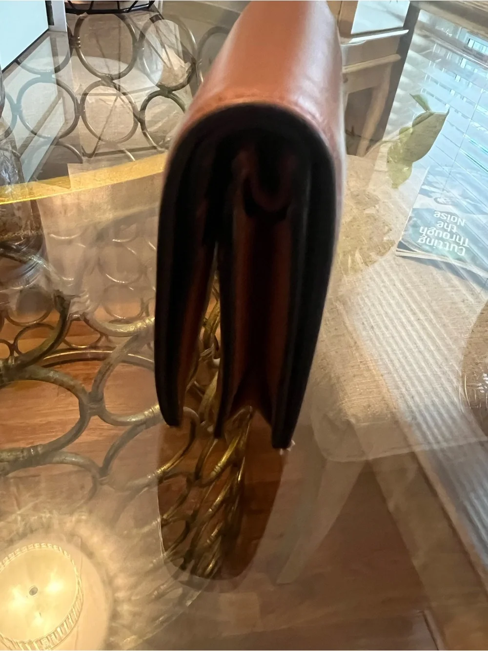 FENDI Calfskin Card Holder in Cuoio